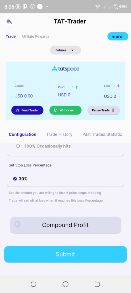 Auto Trader BOT Futures configuration 2